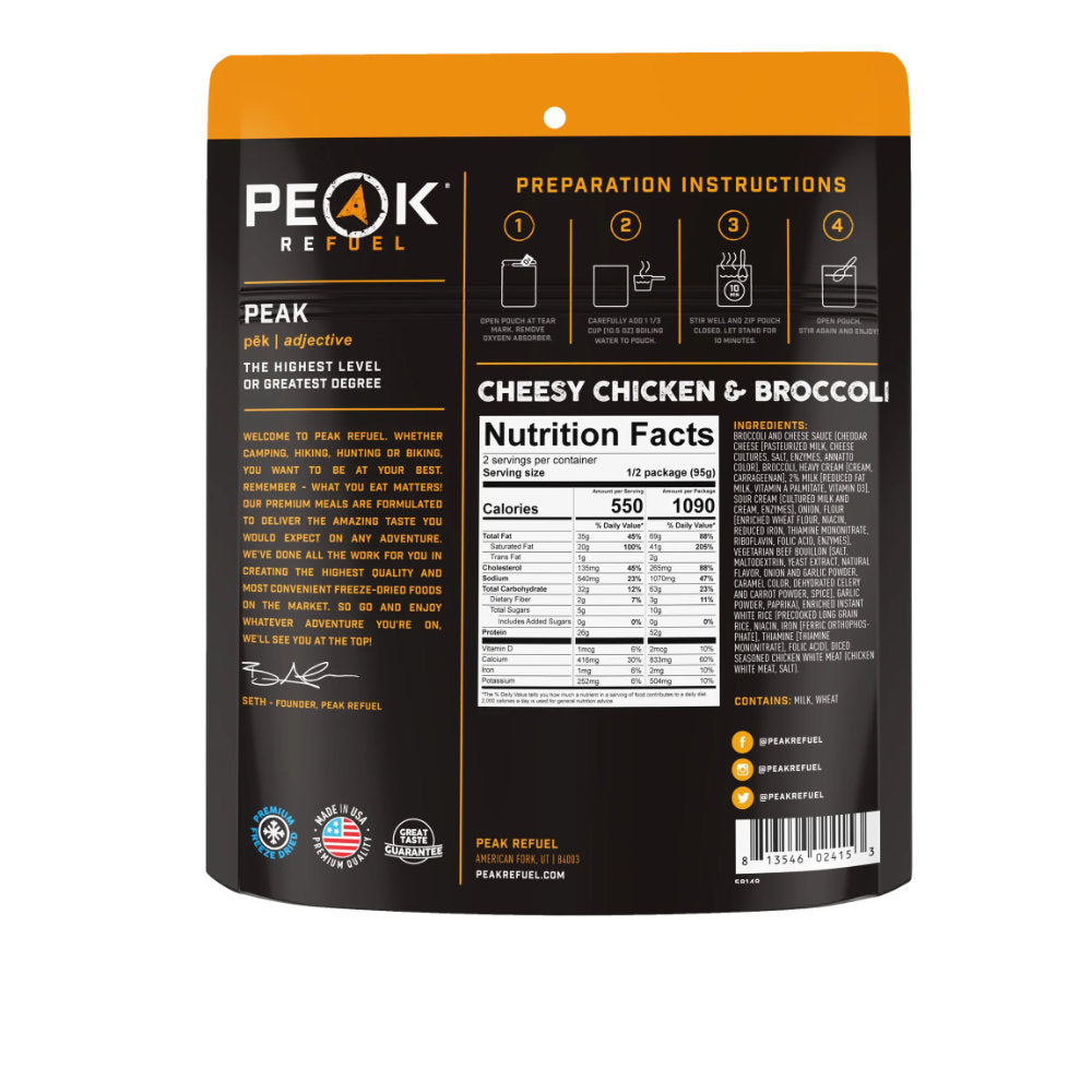 Peak Refuel - Cheesy Chicken & Broccoli