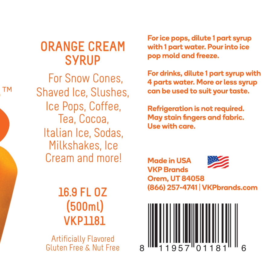 Time For Treats - Orange Cream Syrup