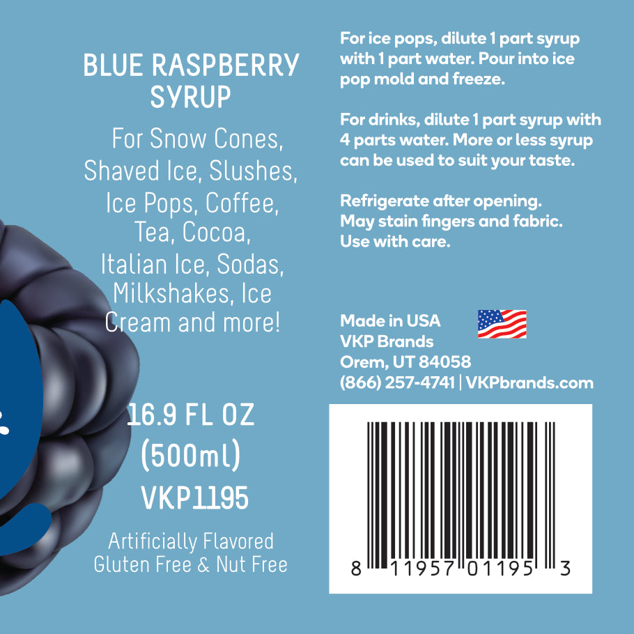 Time For Treats SUGAR FREE - Blue Raspberry Syrup