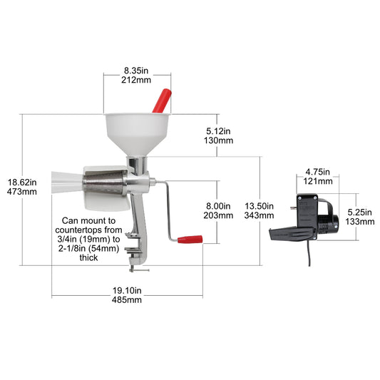 Food Strainer & Sauce Maker with The Motor