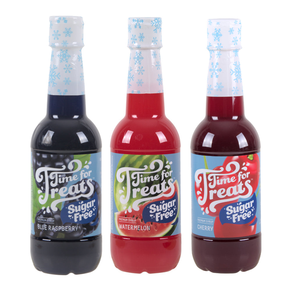 Blue Raspberry, Watermelon, Cherry Snow Cone Syrup 3-Pack