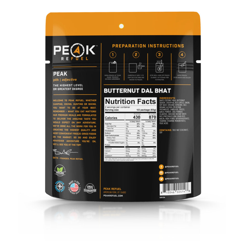 Peak Refuel - Butternut Dal Bhat