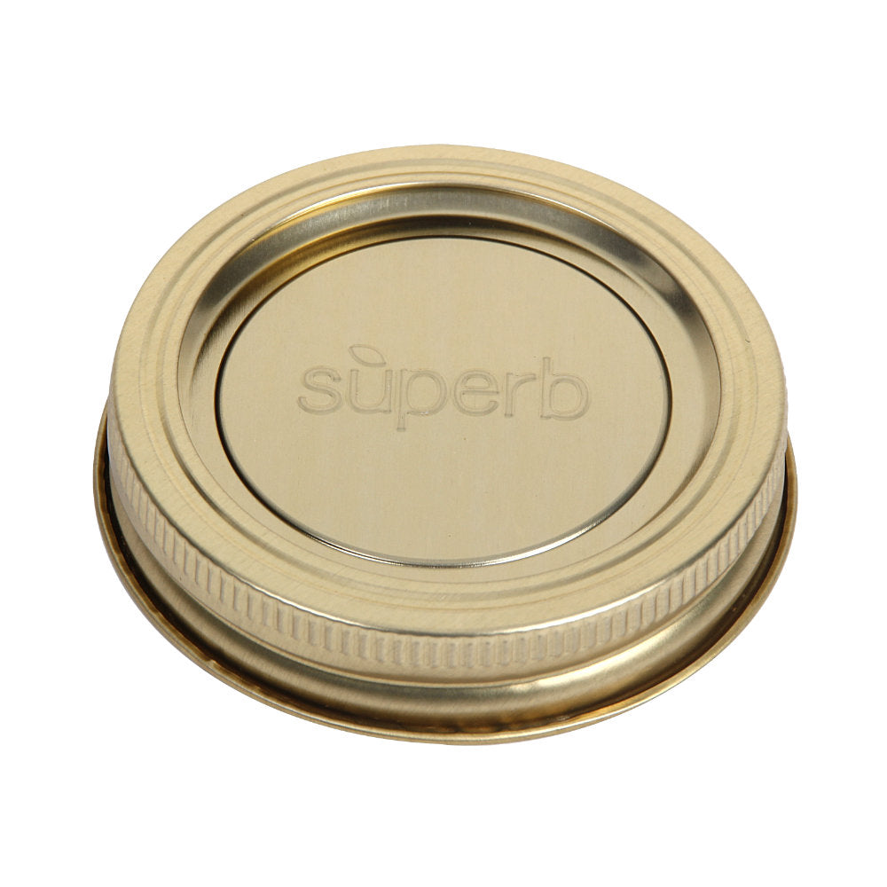 SUPERB - Regular Mouth Lids w/ Bands - Box of 12