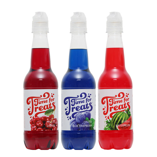 3-Pack Time For Treats Syrup - Cherry, Blue Raspberry, Watermelon
