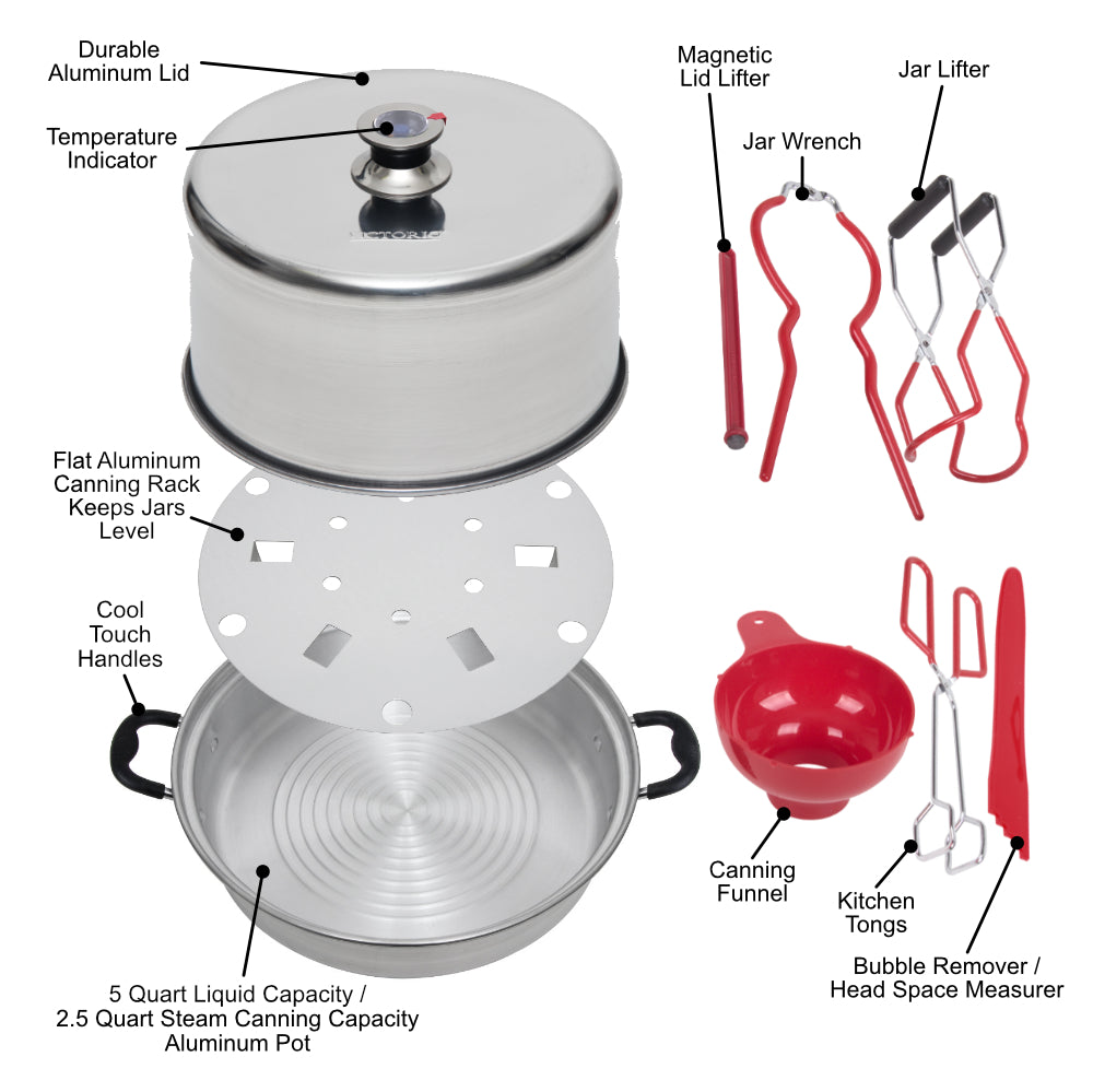 Fruitsaver Aluminum Steam Canner with Tools