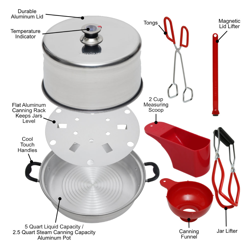 Fruitsaver Aluminum Steam Canner with Tools