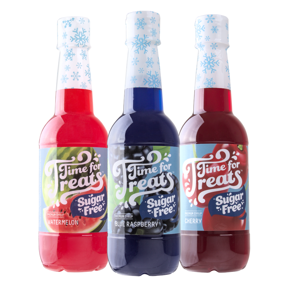 3-Pack Time For Treats SUGAR FREE Syrup - Cherry, Blue Raspberry, Wate ...
