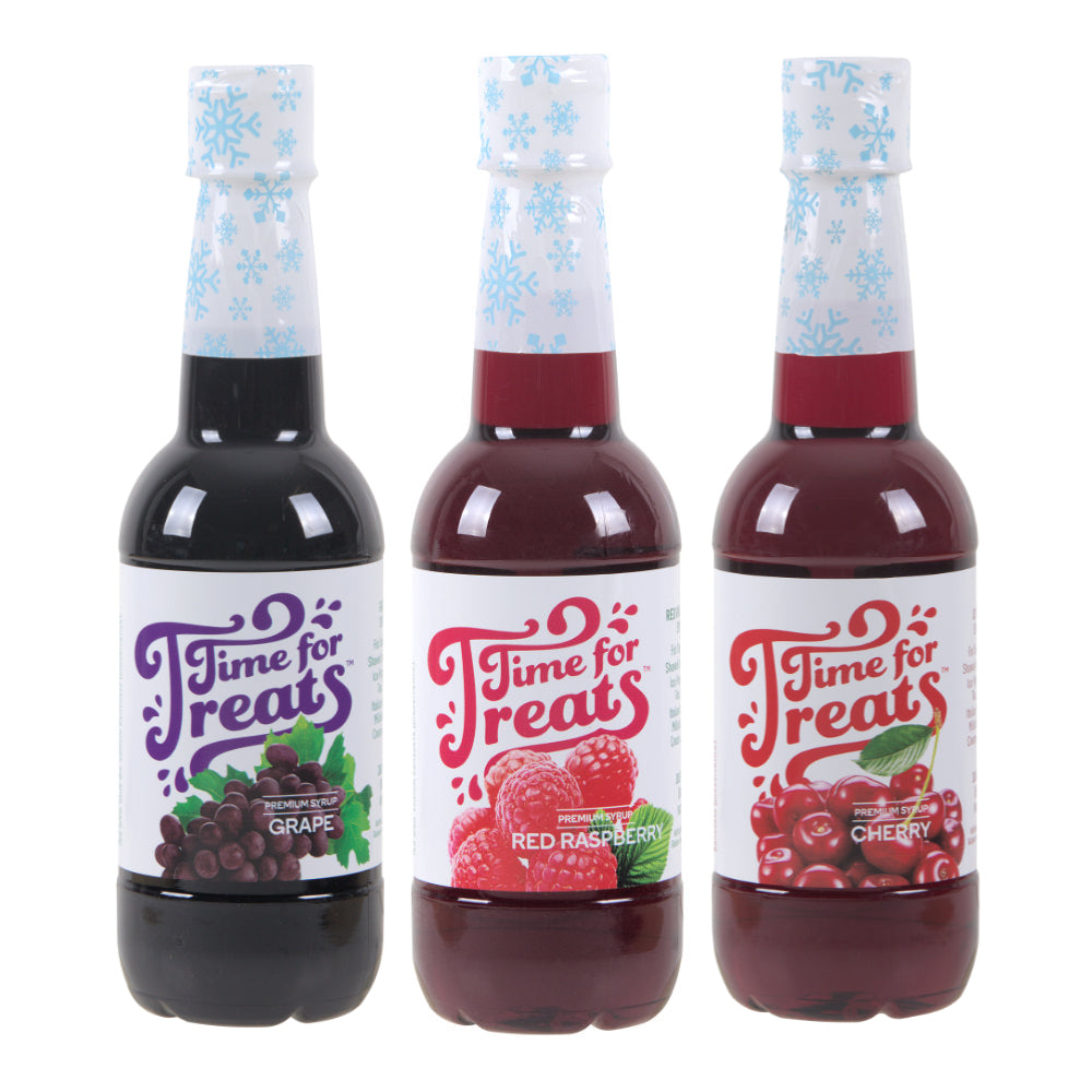 3-Pack Time For Treats Syrup - Grape, Cherry, Red Raspberry