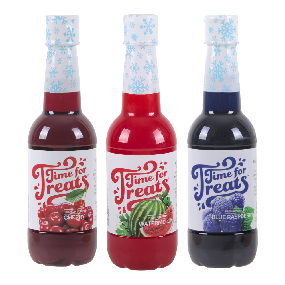 3-Pack Time For Treats Syrup - Cherry, Blue Raspberry, Watermelon