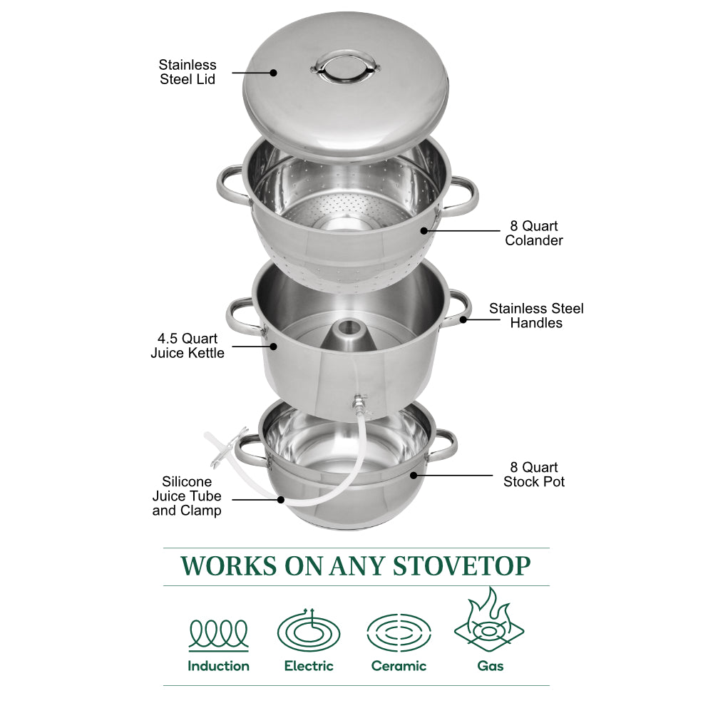 Nectar Stainless Steel Steam Juicer