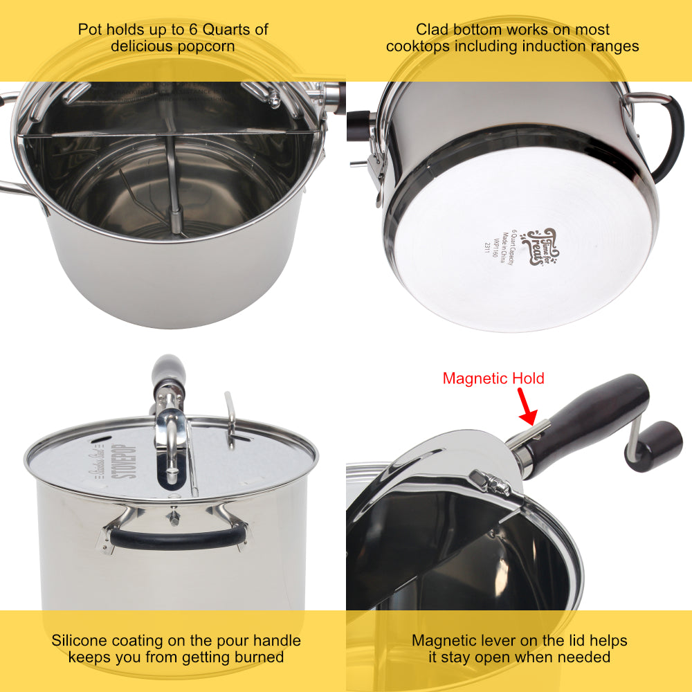 StovePop Stainless Steel Popcorn Popper