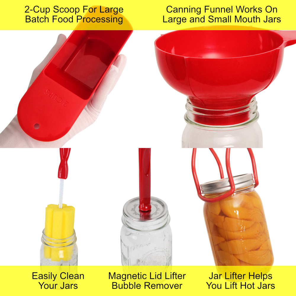 5-Piece Home Canning Kit with 2-Cup Measuring Scoop