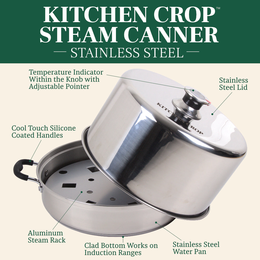 Kitchen Crop Stainless Steel Steam Canner