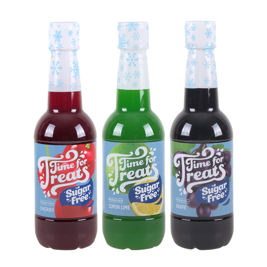 3-Pack Time For Treats SUGAR FREE Syrup - Cherry, Grape, Lemon Lime