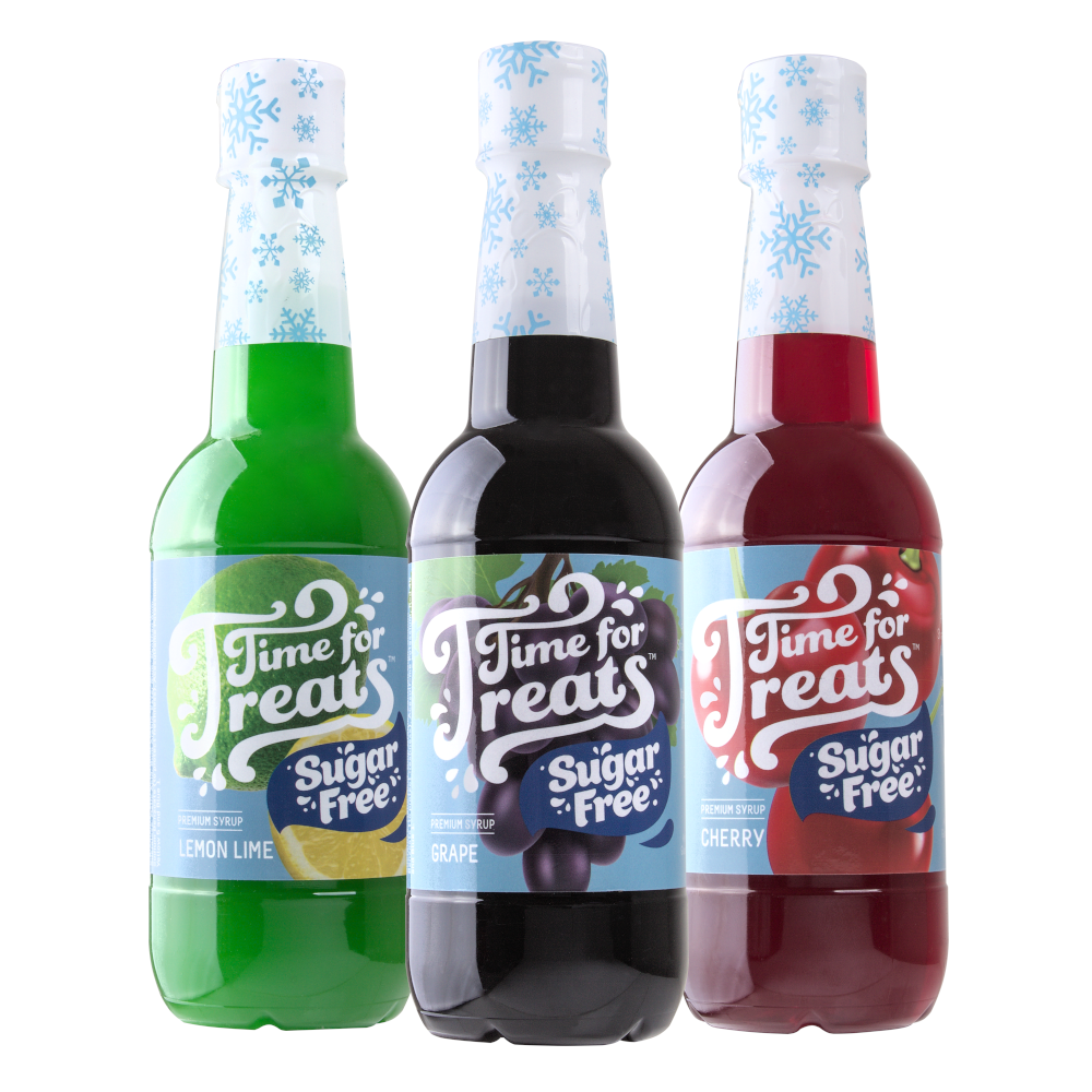 3-Pack Time For Treats SUGAR FREE Syrup - Cherry, Grape, Lemon Lime