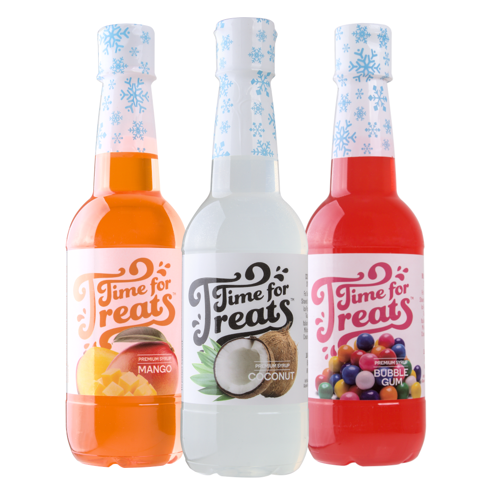 3-Pack Time For Treats Syrup - Mango, Bubble Gum, Coconut