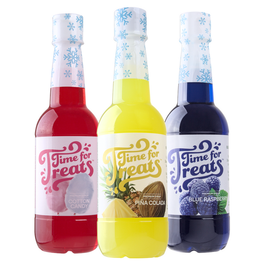 3-Pack Time For Treats Syrup - Cotton Candy, Blue Raspberry, Piña Colada