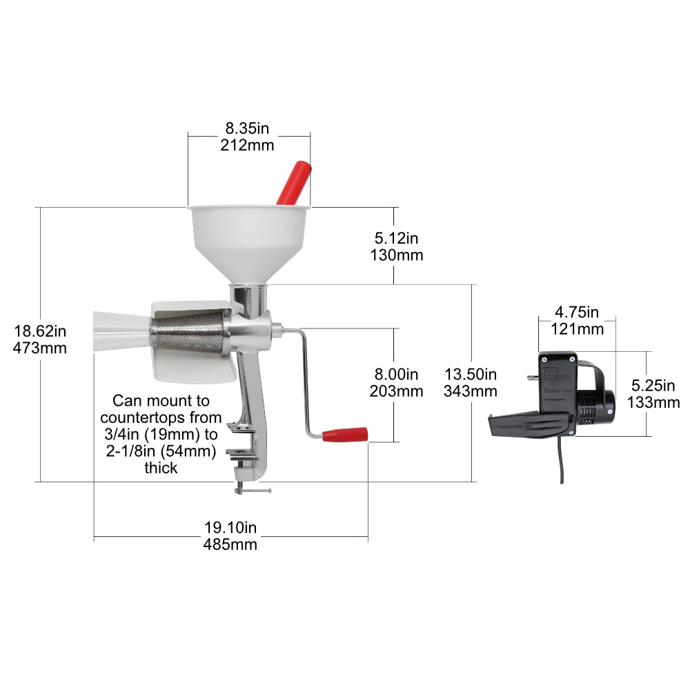 Food Strainer & Sauce Maker with The Motor