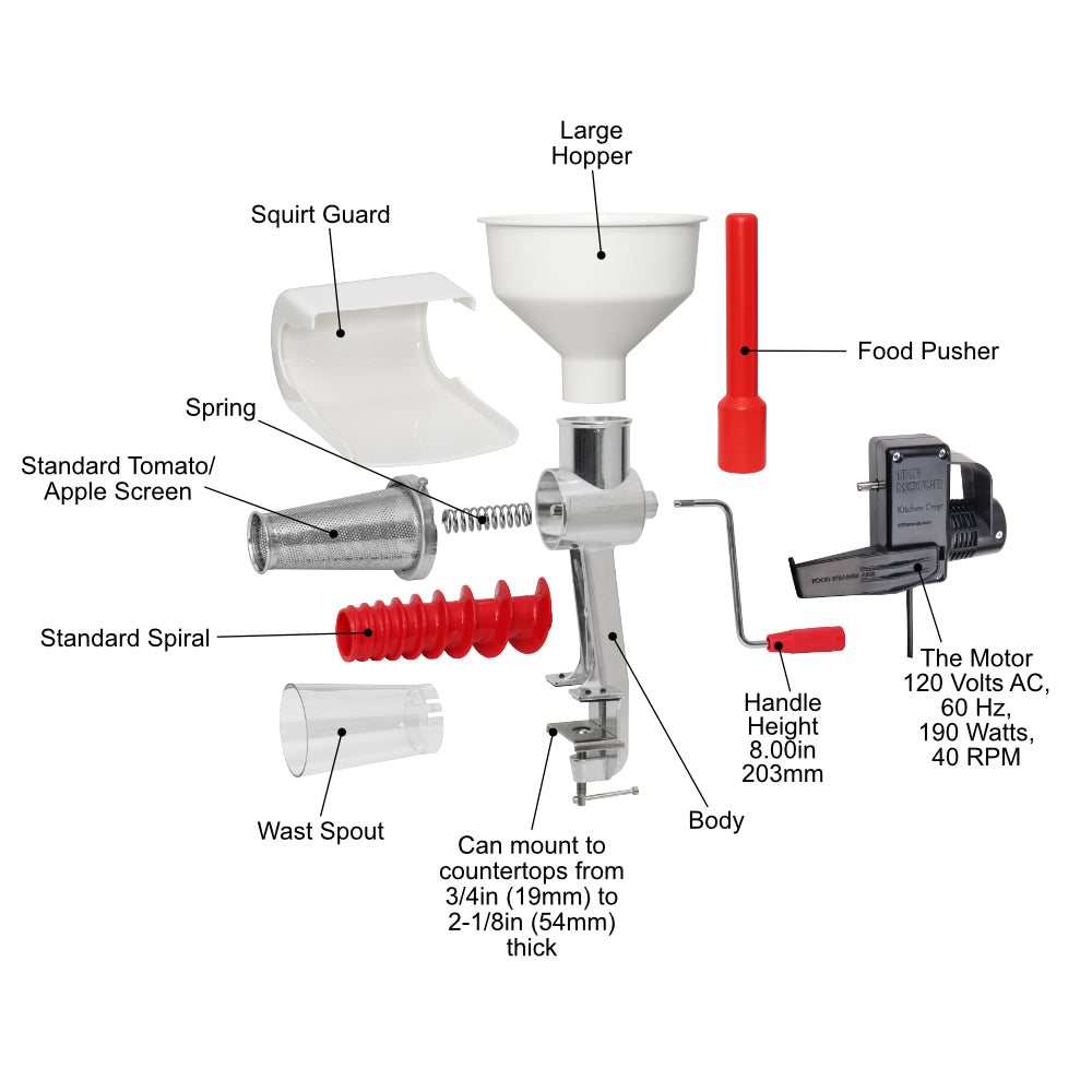 Food Strainer & Sauce Maker with The Motor