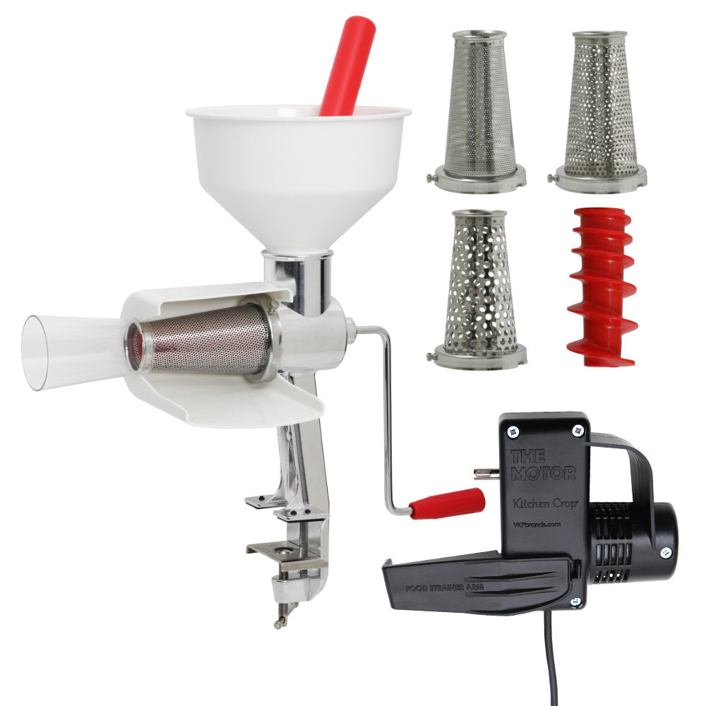 Food Strainer & Sauce Maker with The Motor and Screen Accessory 4-Pack