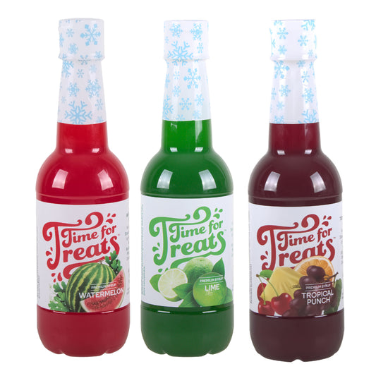 Watermelon, Lime, Tropical Punch Snow Cone Syrup 3-Pack