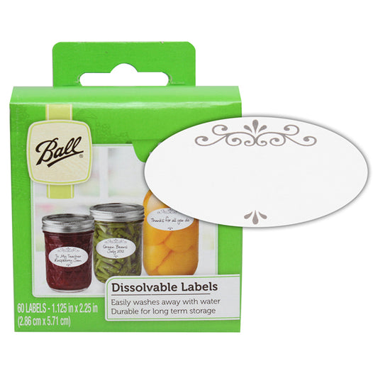 Dissolvable Canning Jar Labels - Box of 60