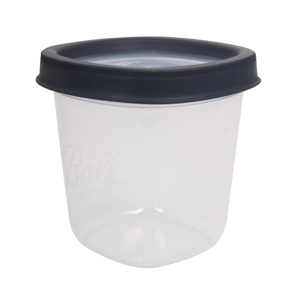 Ball 8 oz. Half-Pint Clear Round Plastic Freezer Jar with Leak-Resistant Lid  - 3/Pack