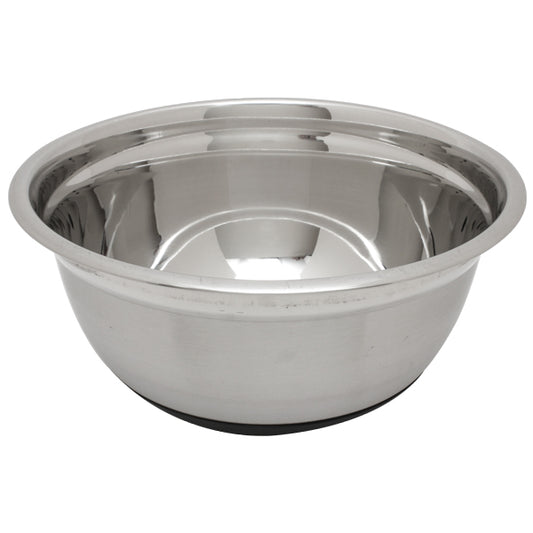 Stainless Steel Mixing Bowl with Rubber Base - 8qt
