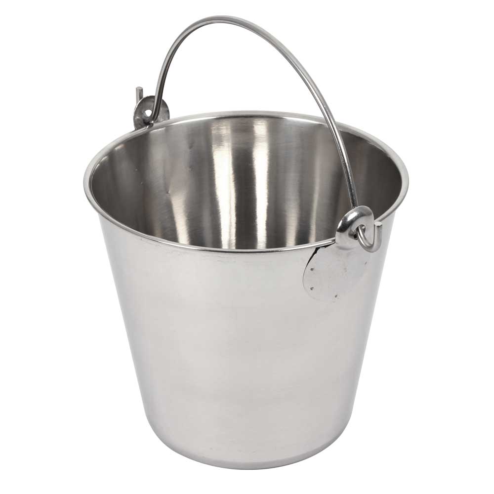Secchio In Acciaio Inox Lindy's Da 4 Quart (circa 3,8 Litri), Finitura Lucida, Con Manico Saldato, Facile Da Sanificare