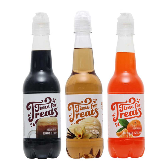 3-Pack Time For Treats Syrup - Root Beer, Vanilla Cream, Orange Cream