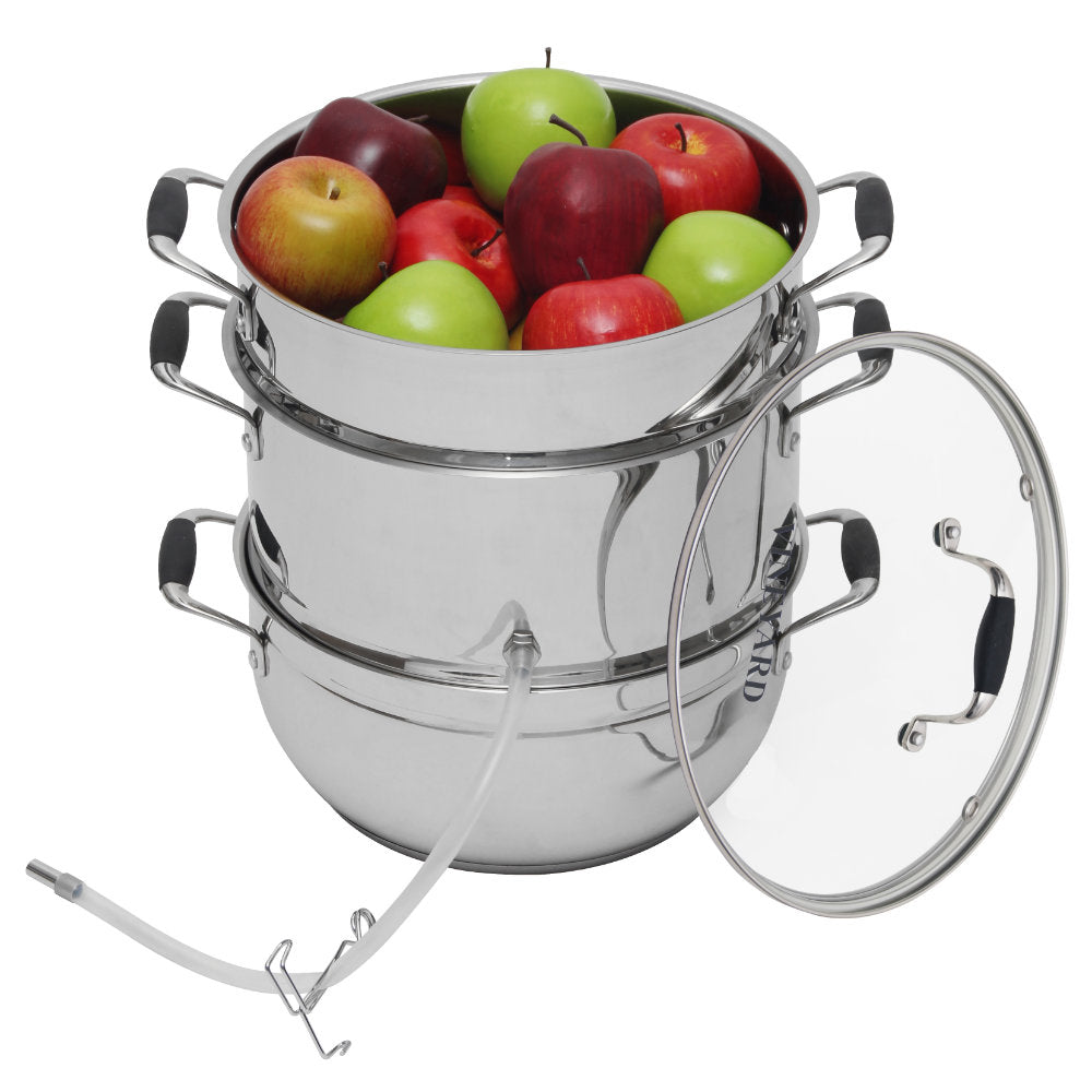 EDENBERG Spremiagrumi a vapore a induzione, 5 l, in acciaio inox, per tutti i tipi di fornelli, Steamer, Juicer, Juicer, Steam Juicer, facile da EDENBERG Spremiagrumi a vapore a induzione, 5 l, in acciaio inox, per tutti i tipi di fornelli, Steamer, Juicer, Juicer, Steam Juicer, facile da