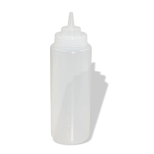 Crestware Clear Squeeze Dispenser Wide Mouth Bottle 32 Ounce