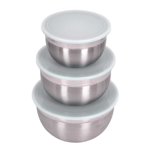 Lindy's 3 Piece Large Stainless Steel Bowl Set - 3, 5 & 8 Quart